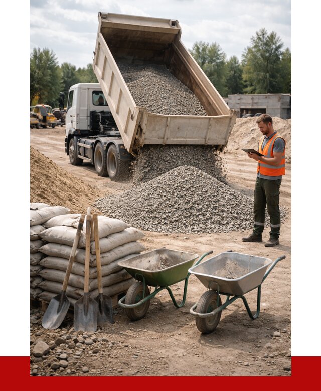 Доставка нерудных материалов в Климовске от 1215 руб. | ПРОНЕРУДКлс