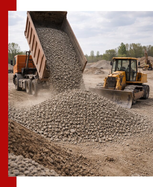 Доставка гравийного щебня фракции 40-70 в Климовске