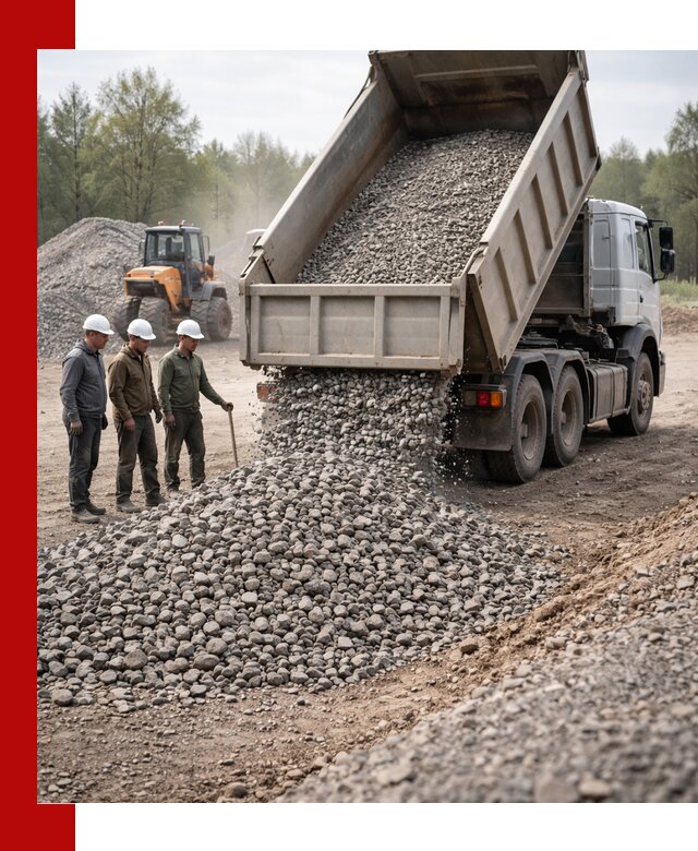 Доставка гравийного щебня фракции 70-120 в Климовске