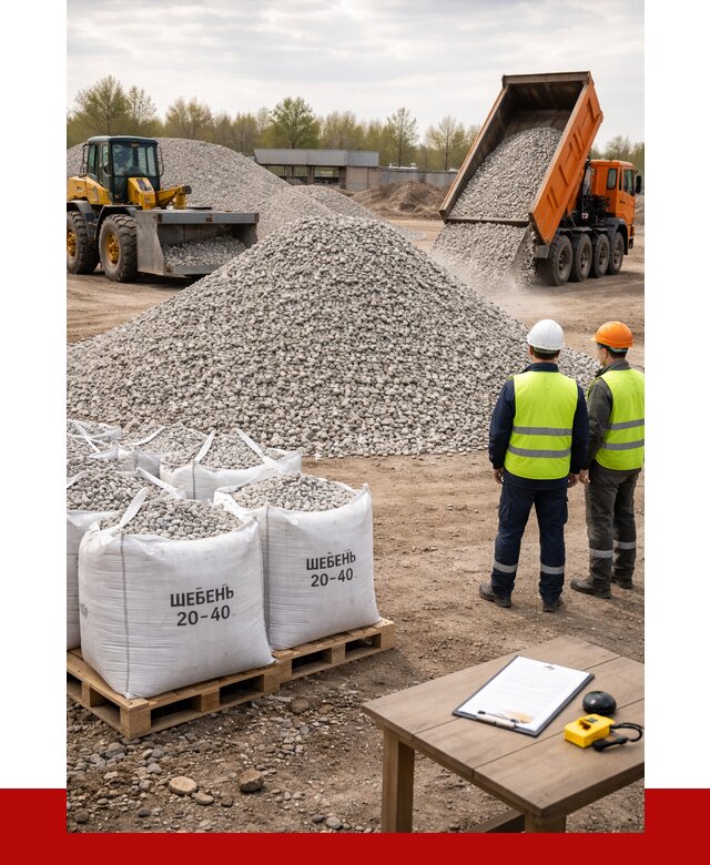 Известняковый щебень 20-40 в Климовске от 2127 р. ПРОНЕРУДКлс