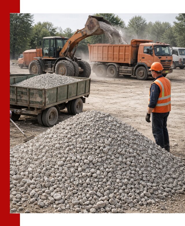 Доставка известнякового щебня фракция 20–40 в Климовске