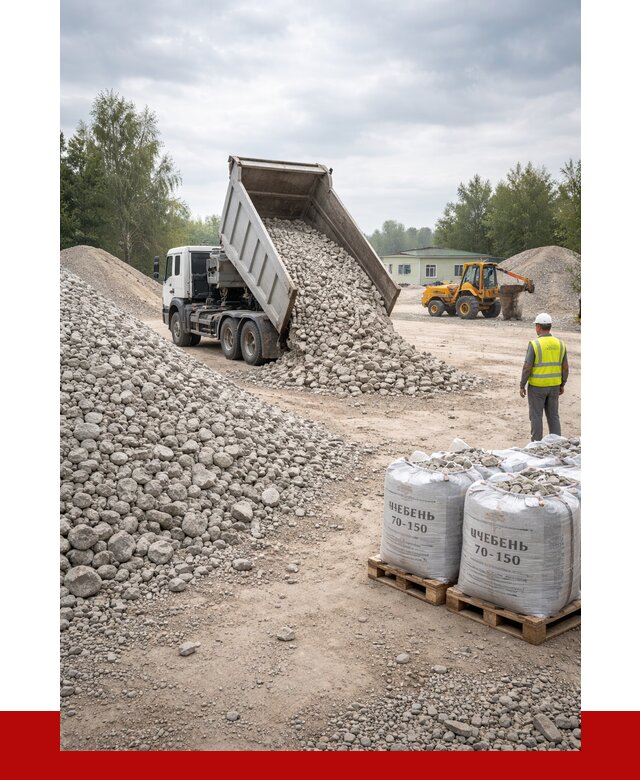 Известняковый щебень фракция 70-150 в Климовске от 1266 р. | ПРОНЕРУДКлс