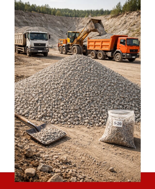 Доломитовый щебень фр. 5-20 в Климовске от 4254 р. | ПРОНЕРУДКлс