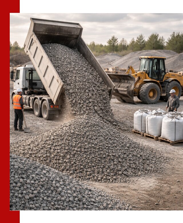 Бетонный щебень фракция 5–20 с доставкой в Климовске
