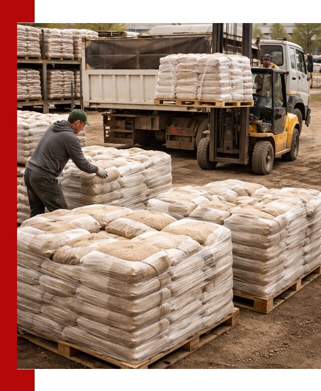 Карьерный песок в мешках с доставкой в Климовске