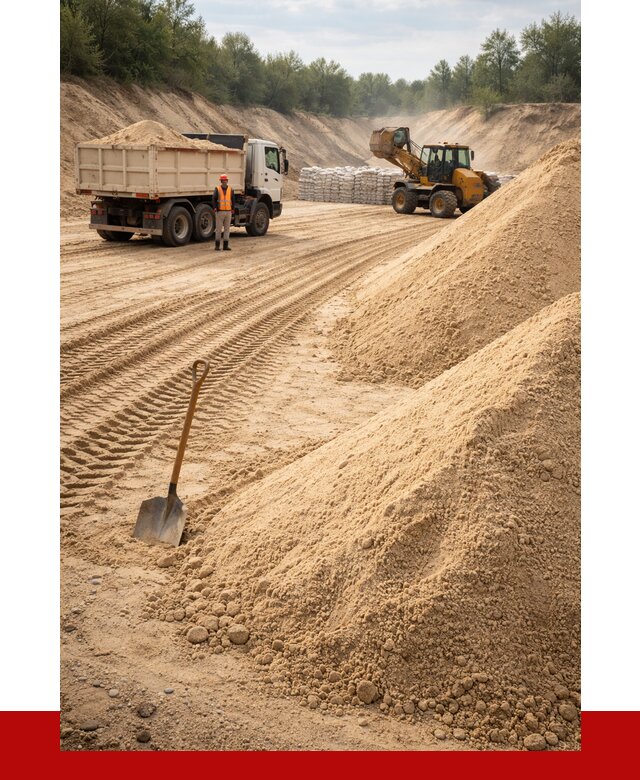 Карьерный песок мелкозернистый в Климовске от 9115 р. | ПРОНЕРУДКлс