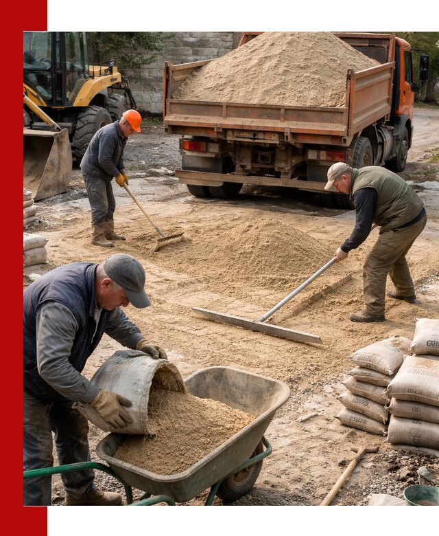 Поставка песка для стяжки в Климовске с быстрой доставкой