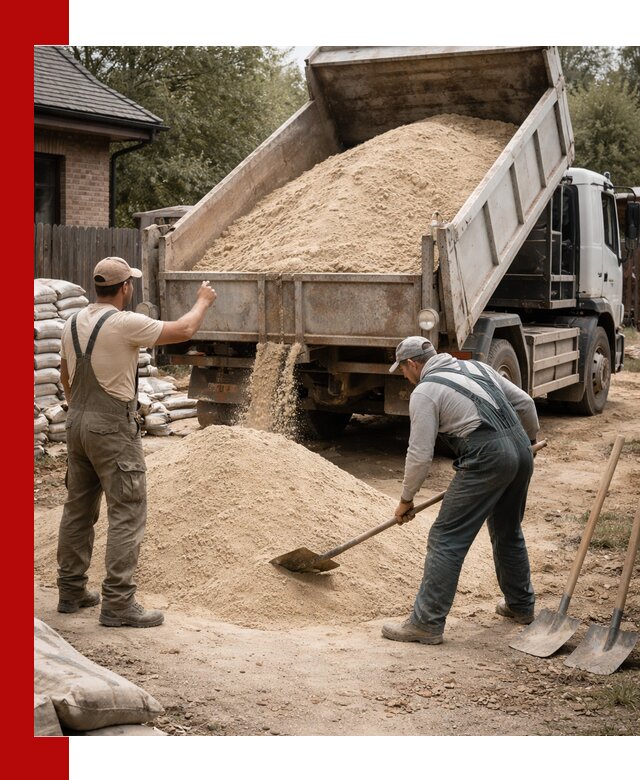 Песок для штукатурки с доставкой в Климовске качественный и чистый