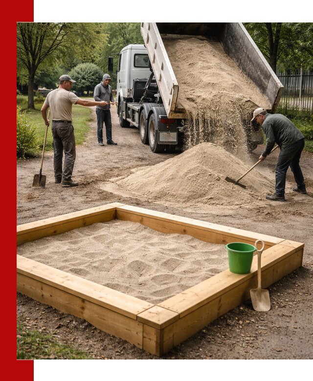 Песок для песочницы с доставкой в Климовске недорого и чистый