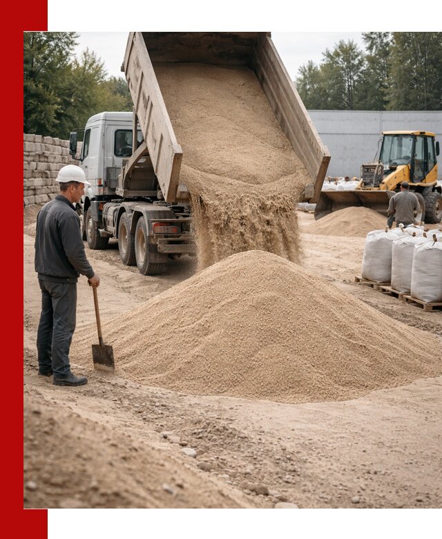 Кварцевый песок фракция 0–3 мм с доставкой в Климовске