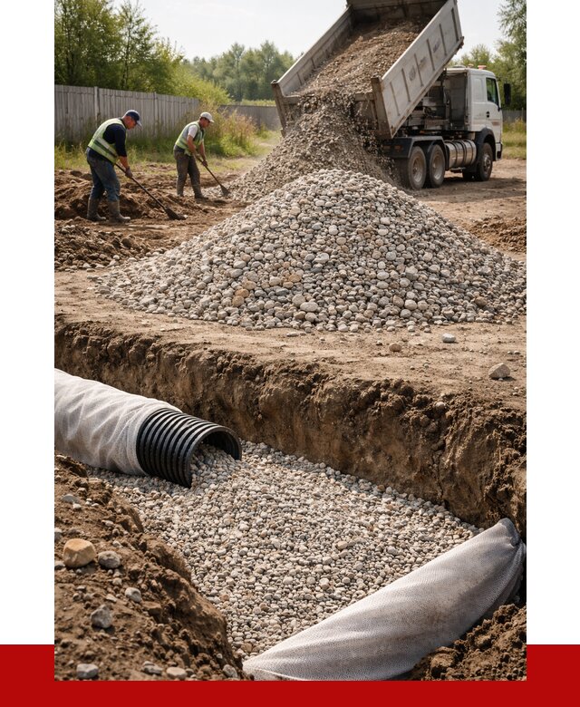 Гравий для дренажа в Климовске от 2228 р., доставка ПРОНЕРУДКлс