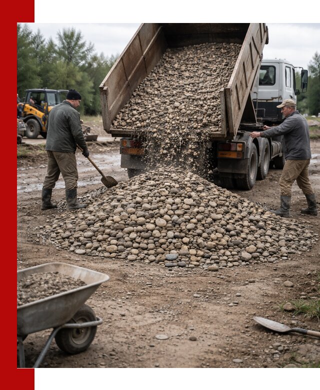 Доставка гальки речной оптом и в розницу в Климовске