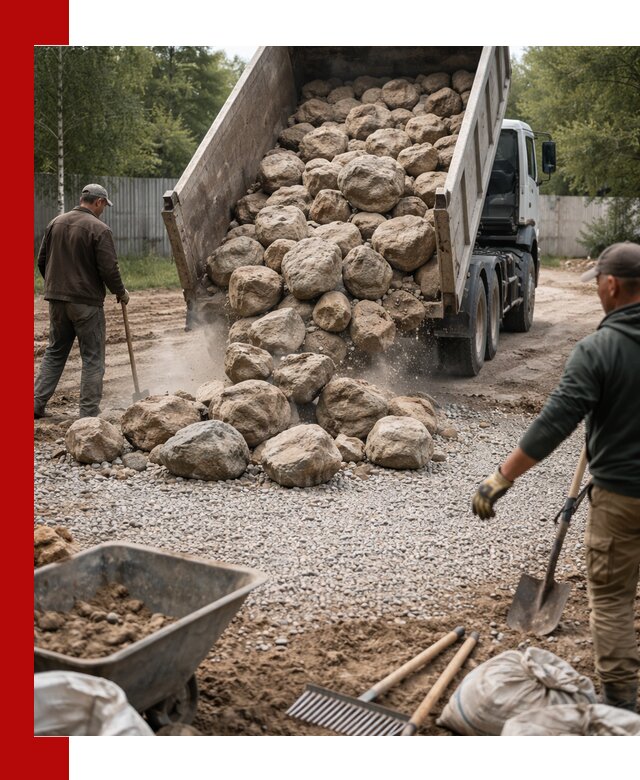 Доставка и укладка булыжника в Климовске