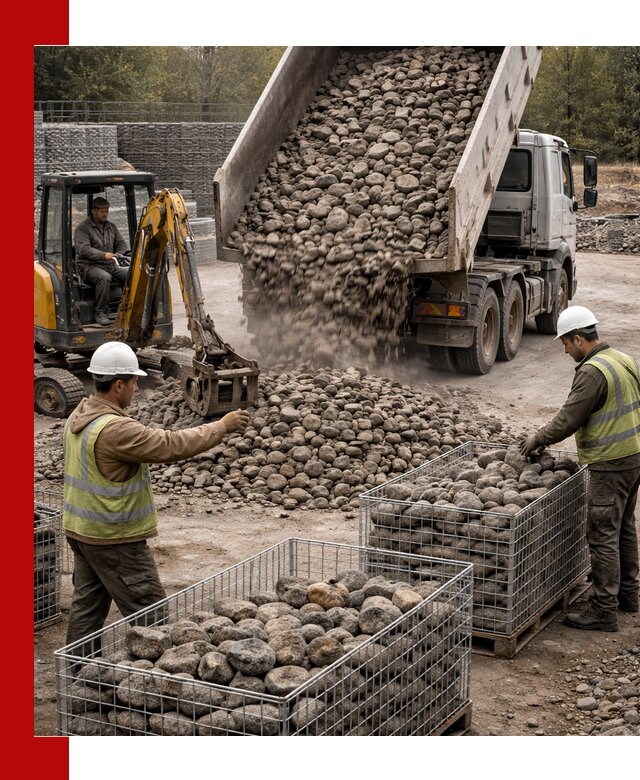 Камень для габионов фракция 100–201 в Климовске