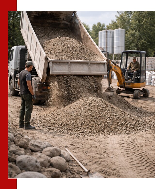 Доставка ПГС С3 в Климовске самосвалами и миксерами