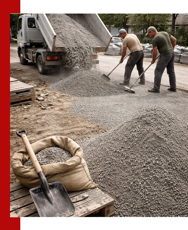 Отсев для тротуарной плитки в Климовске — доставка и укладка