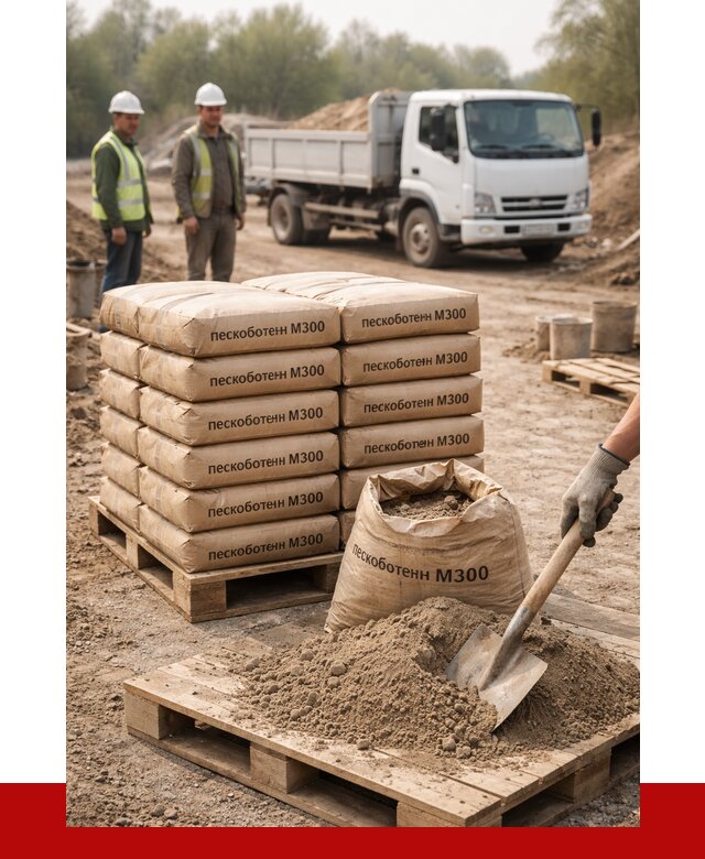 Пескобетон М300 в Климовске с доставкой от 4710 р. за куб | ПРОНЕРУДКлс