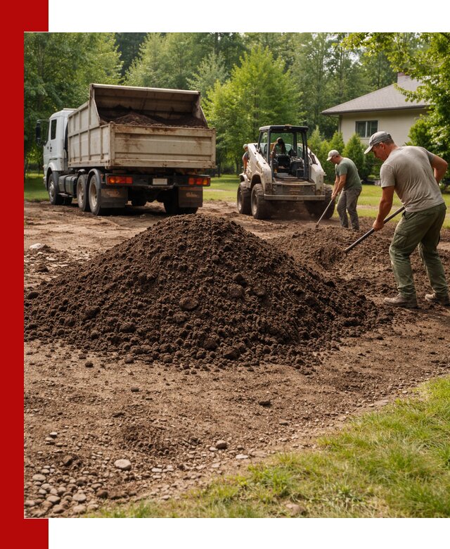 Доставка и укладка грунта для газона в Климовске