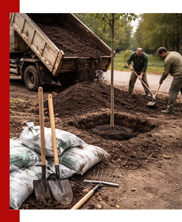 Грунт для посадки деревьев в Климовске — доставка и подготовка почвы