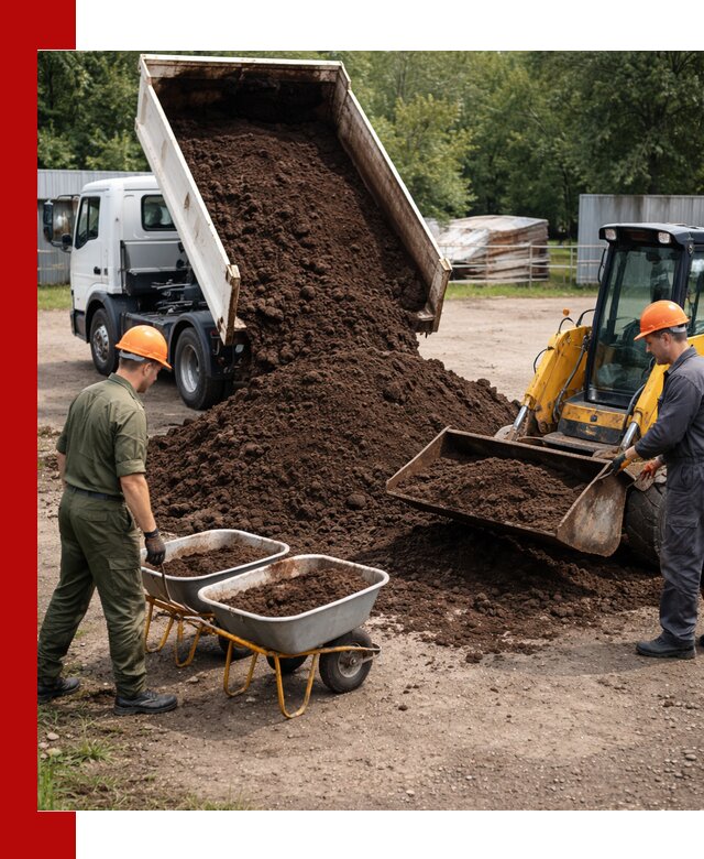 Доставка торфо-земляной смеси в Климовске для огорода и ландшафта