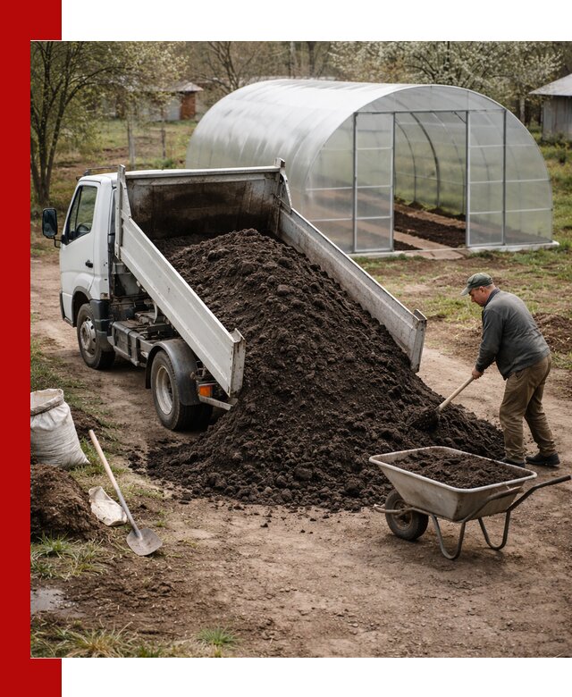 Чернозем для теплицы с доставкой в Климовске