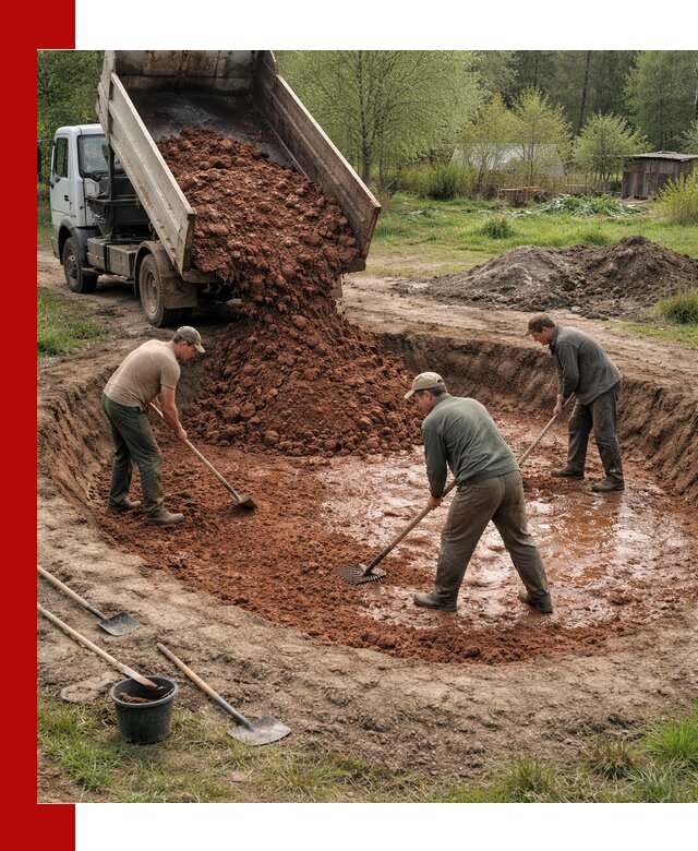 Купить качественную глину для пруда в Климовске