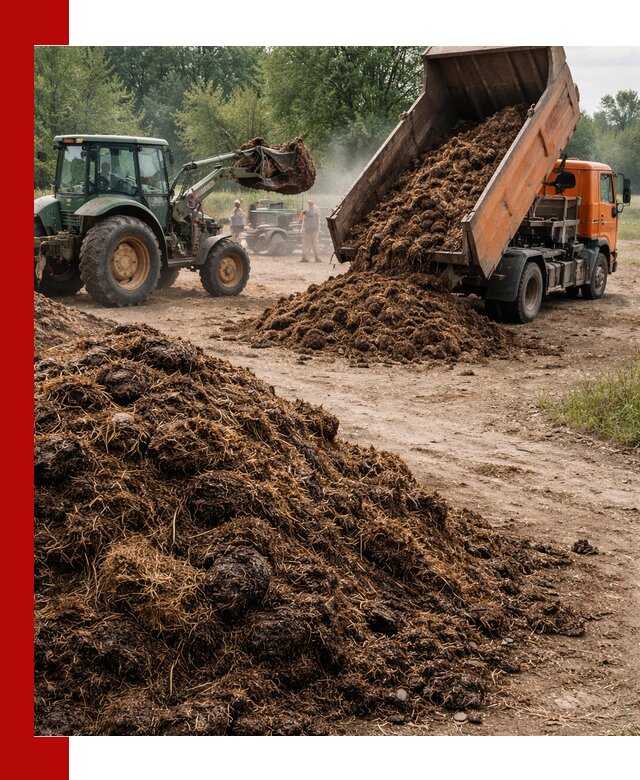 Доставка навоза самосвалами в Климовске для сельхозпотребностей