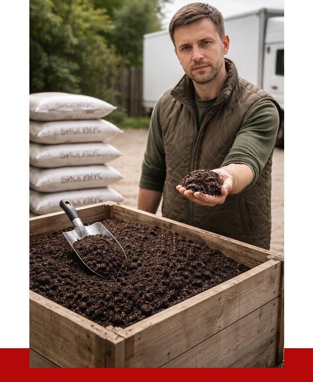 Купить биогумус в Климовске с доставкой от 8609 р. за куб | ПРОНЕРУДКлс