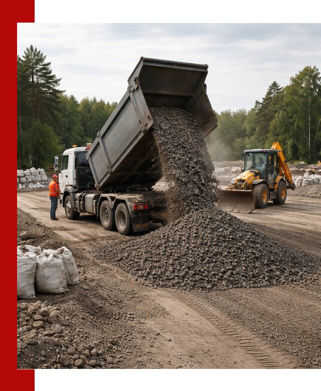 Доставка дробленого асфальта в Климовске для дорожных работ
