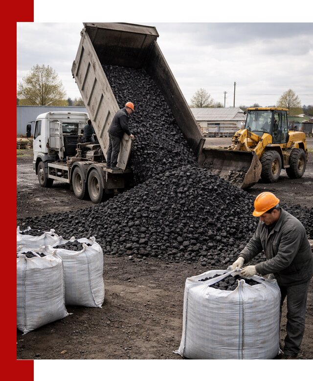 Доставка каменного угля в Климовске оптом и в розницу