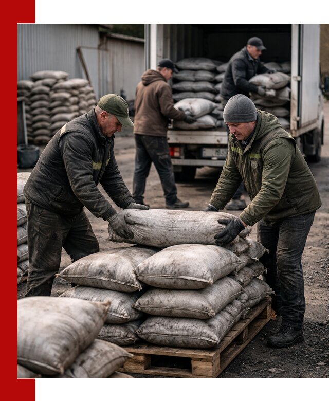 Доставка угля в мешках по выгодным ценам в Климовске