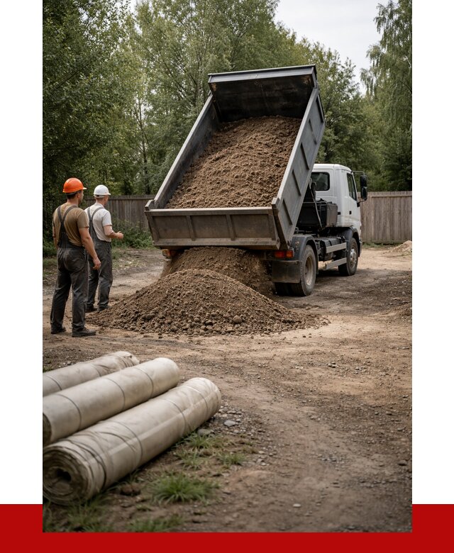 Доставка сыпучих материалов самосвалом в Климовск от 4254 р. | ПРОНЕРУДКлс