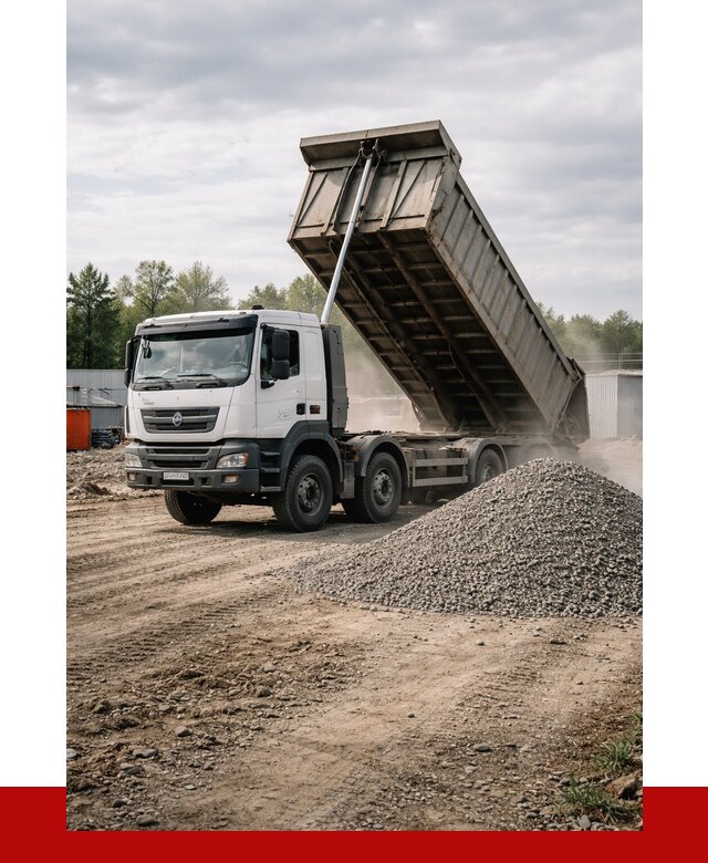 Доставка самосвалом 40 кубов в Климовске от 9115 р. | ПРОНЕРУДКлс