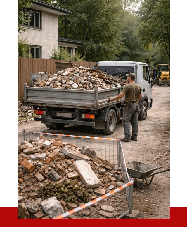 Вывоз строительного мусора с погрузкой в Климовске от 7596 р | ПРОНЕРУДКлс