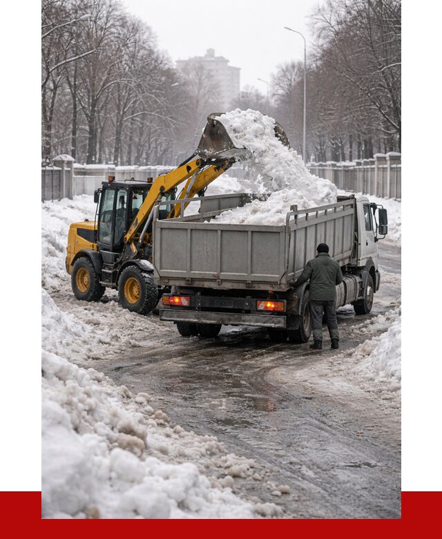 Вывоз снега с погрузкой в Климовске от 3545 р. ПРОНЕРУДКлс