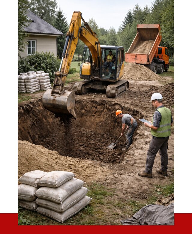 Рытье котлована в Климовске быстро от 4558 р. ПРОНЕРУДКлс