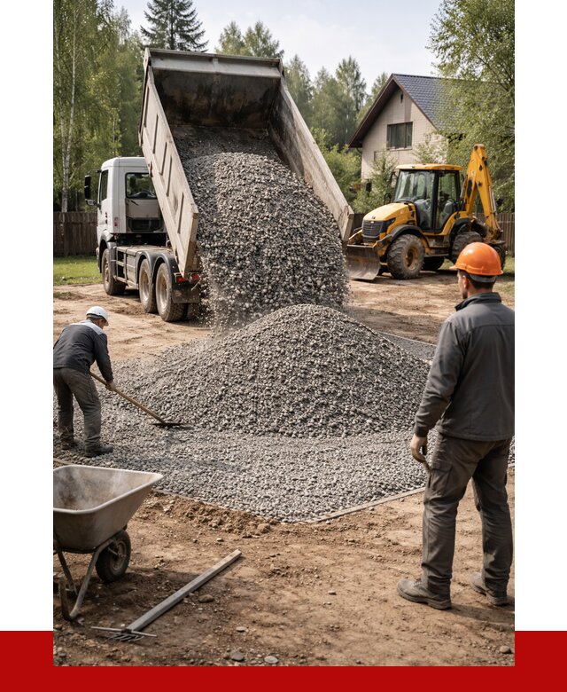 Отсыпка участка щебнем в Климовске от 6583 р. ПРОНЕРУДКлс