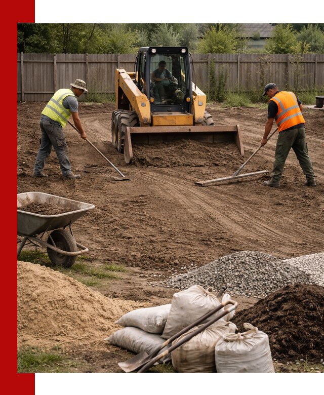 Выравнивание участка под строительство и благоустройство в Климовске