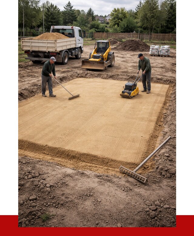 Устройство песчаной подушки в Климовске от 4558 р. ПРОНЕРУДКлс