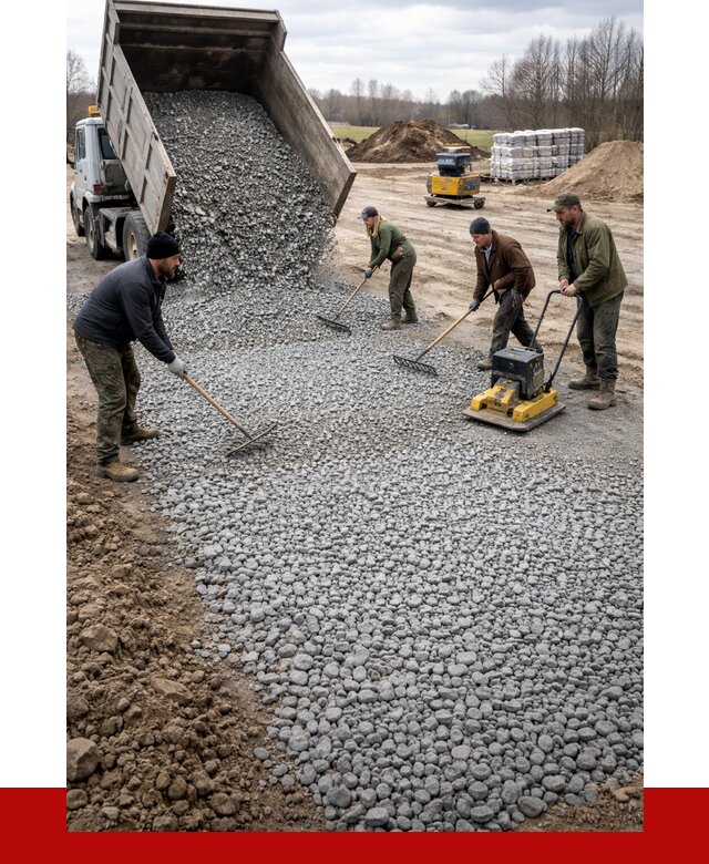 Устройство щебеночной подушки в Климовске от 4558 р. ПРОНЕРУДКлс